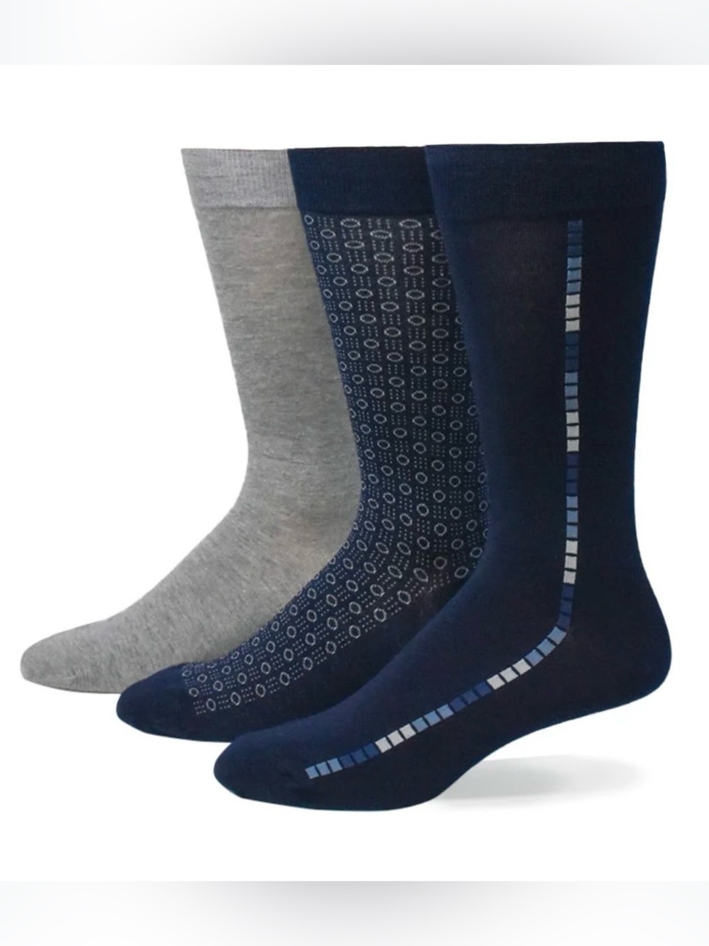 HUE Men's Crew Socks - 3 Pairs Pack -Size 6-12
